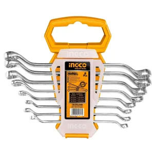 Ingco 8-Piece Offset Ring Spanner Set 6-22mm - HKSPA3088