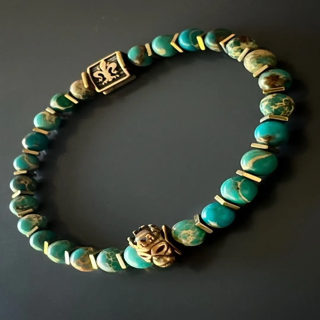 Inner Harmony Skull Men Beaded Bracelet