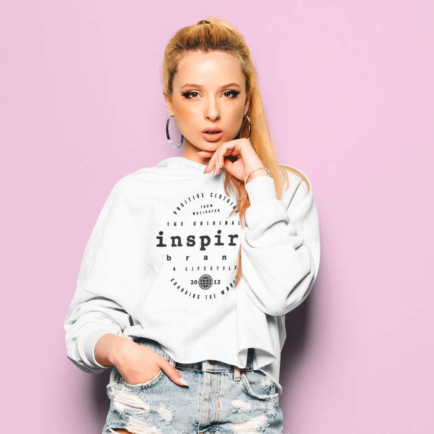 inspire Vintage Emblem Unisex Hoodie