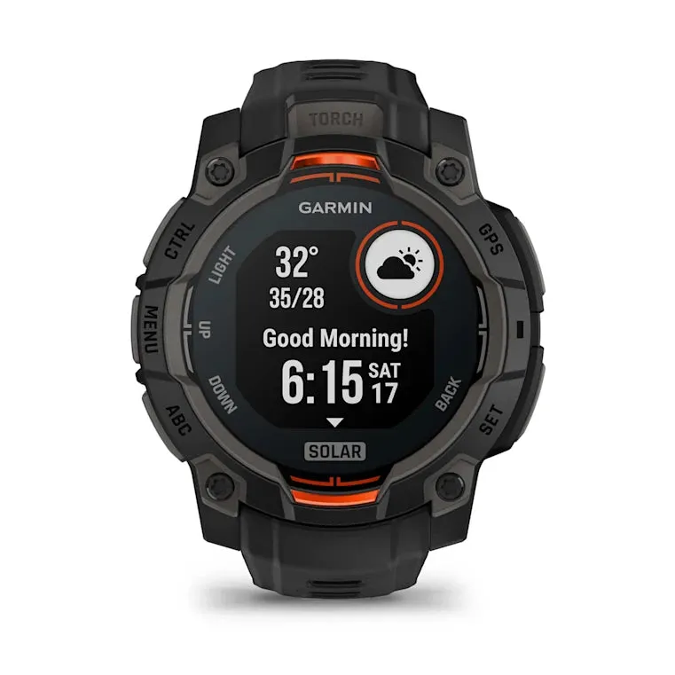 Instinct® 3 – 45 mm, Solar - Black with Black Band
