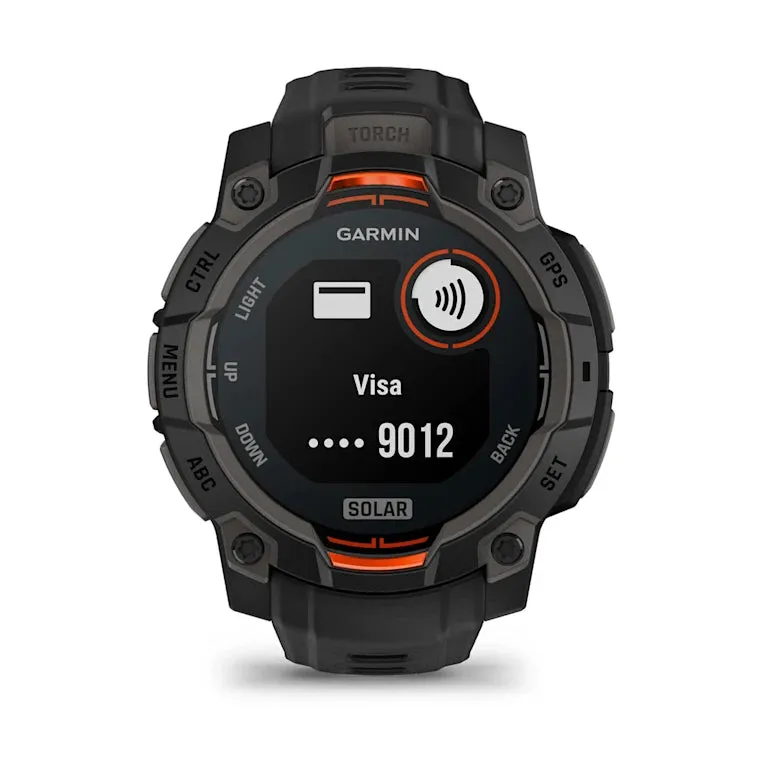Instinct® 3 – 45 mm, Solar - Black with Black Band