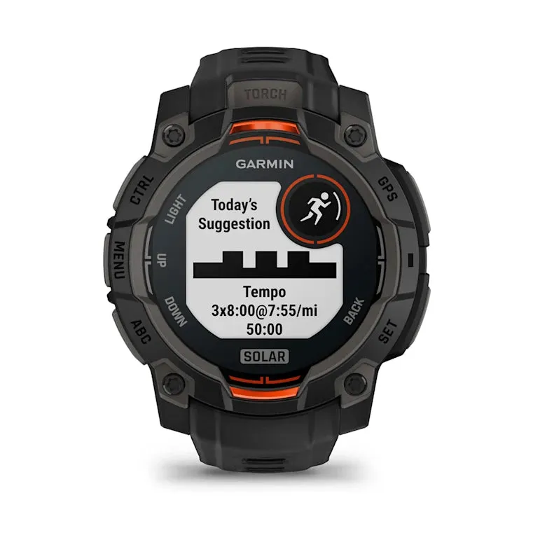 Instinct® 3 – 45 mm, Solar - Black with Black Band