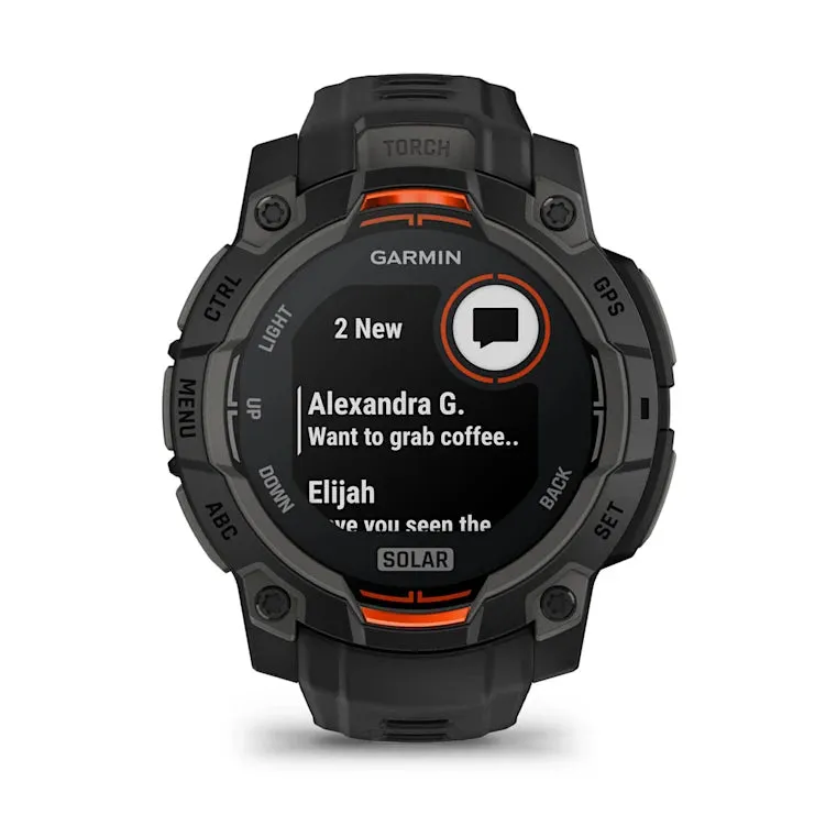 Instinct® 3 – 45 mm, Solar - Black with Black Band