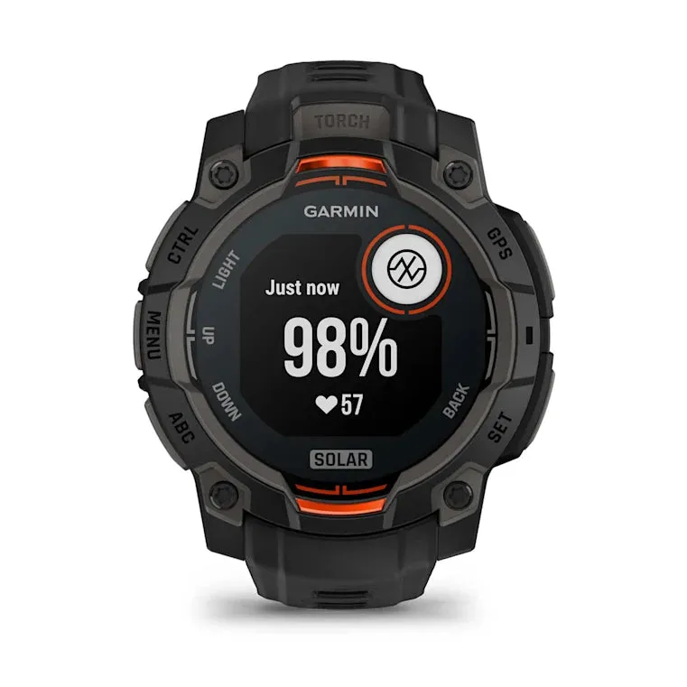 Instinct® 3 – 45 mm, Solar - Black with Black Band