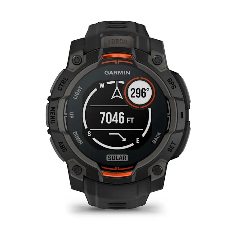 Instinct® 3 – 45 mm, Solar - Black with Black Band