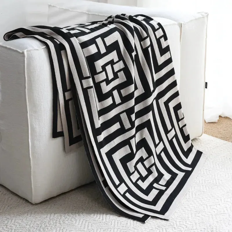 Intertwined Square Luxury Throw Blanket