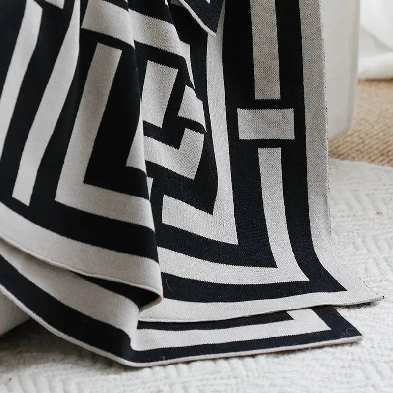 Intertwined Square Luxury Throw Blanket