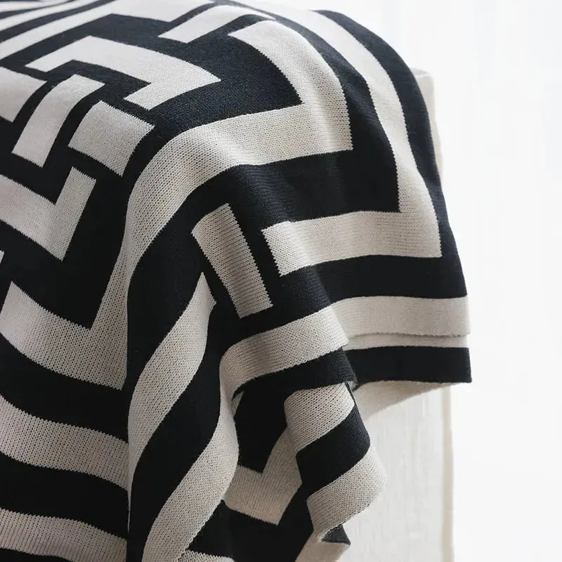 Intertwined Square Luxury Throw Blanket