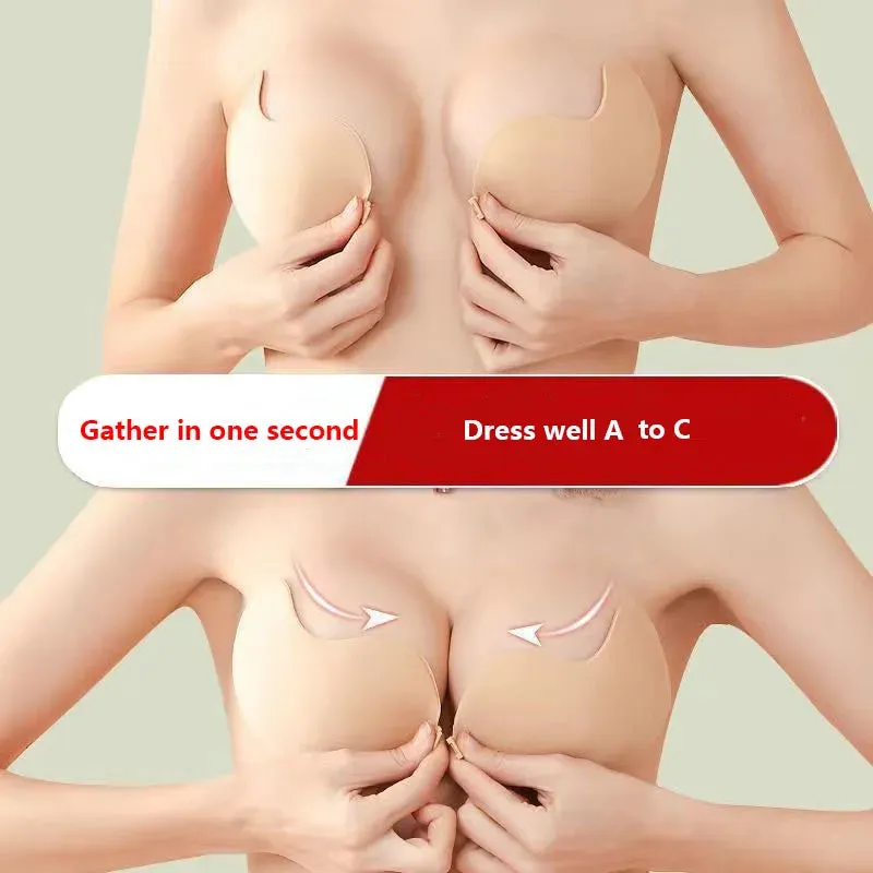 Invisible Silicone Nubra Breast Patch - Hypoallergenic Mango Cup Bra for Women, Non-Falling Off & Thin Design