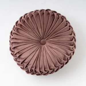 Inyahome Throw Pillow for Couch Decorative 3D Pumpkin Vehicle Wheel Round Velvet Cushion for Sofa Bed Chair Floor Coussin Canapé