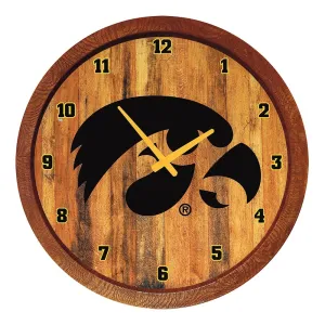 Iowa Hawkeyes: "Faux" Barrel Top Wall Clock