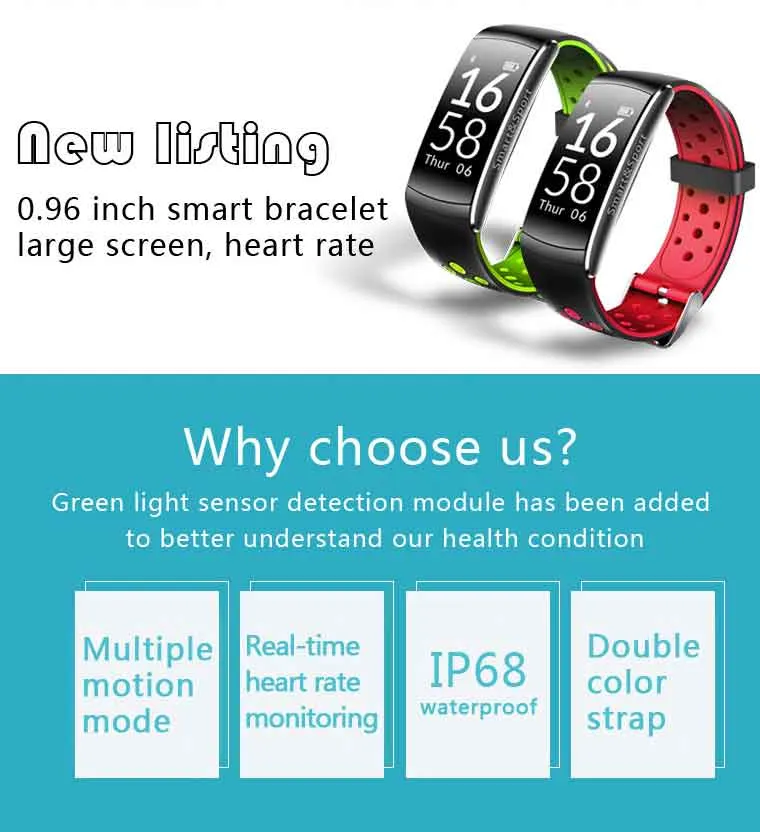 IP68 waterproof Smart Wristband Fitness Tracker