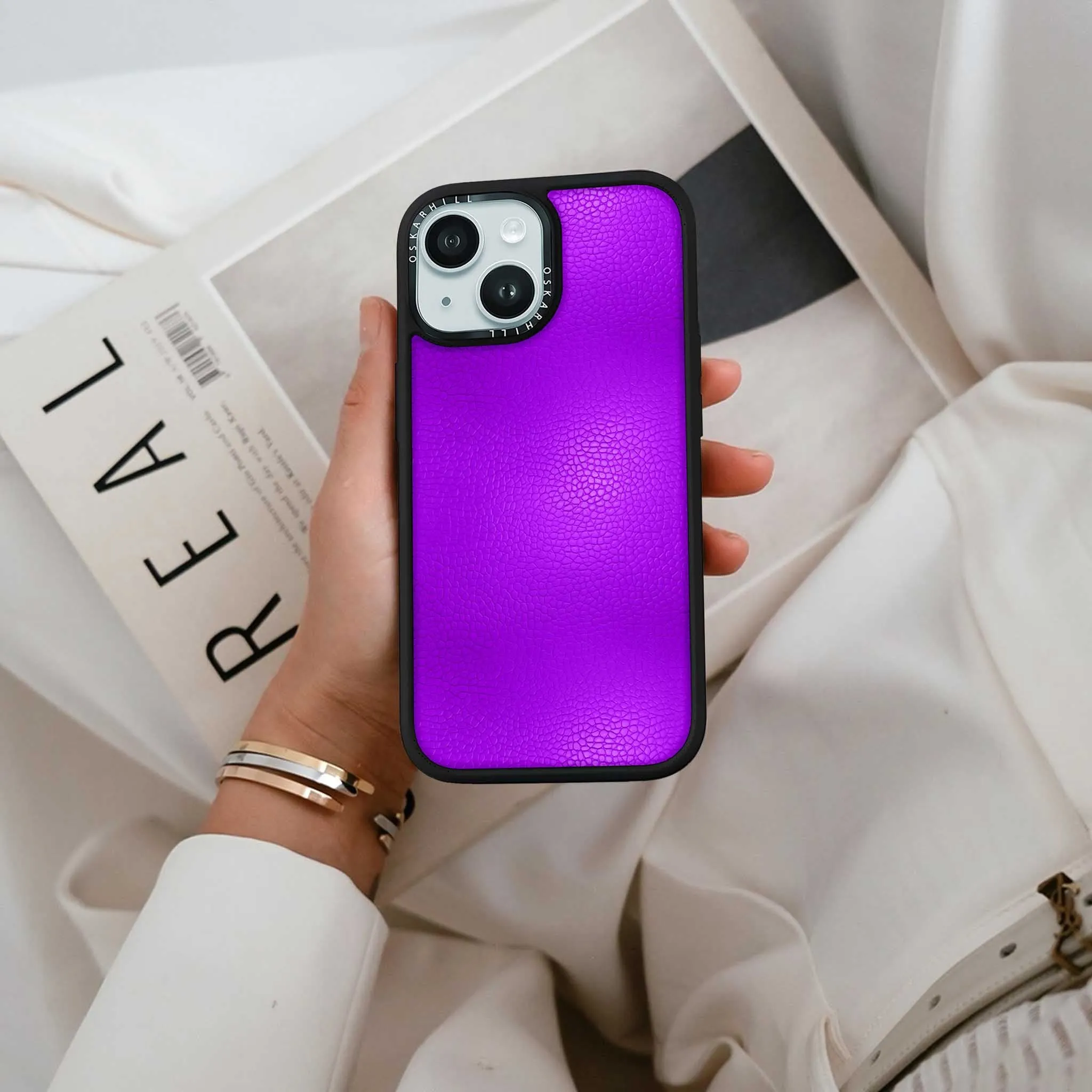 iPhone 14 Case Elite Leather — Dark Violet