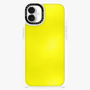 iPhone 16 Case Classic Leather — Lemon Yellow