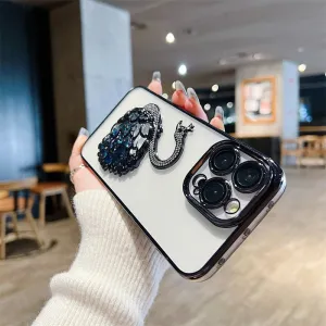 iPhone Case Swan Transparent Electroplated Frame