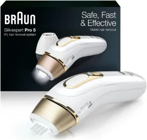 IPL at Home Laser Hair Removal for Women and Men, Silk Expert Pro 5 PL5137 with Venus Swirl Razor, Long-Lasting Reduction in Hair Regrowth for Body & Face, Corded, PL5137