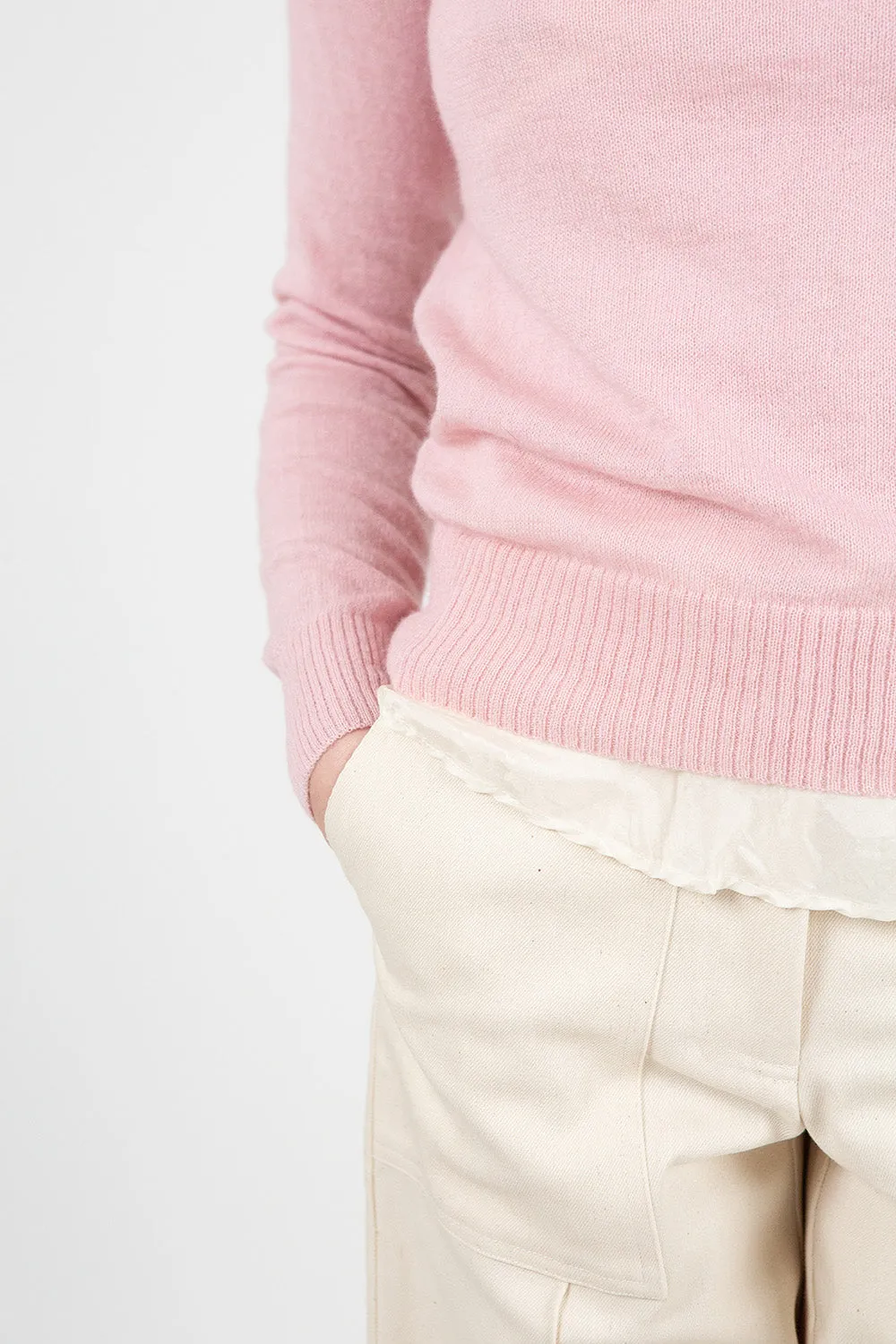 Isla Baby Alpaca Sweater In Rose Quartz