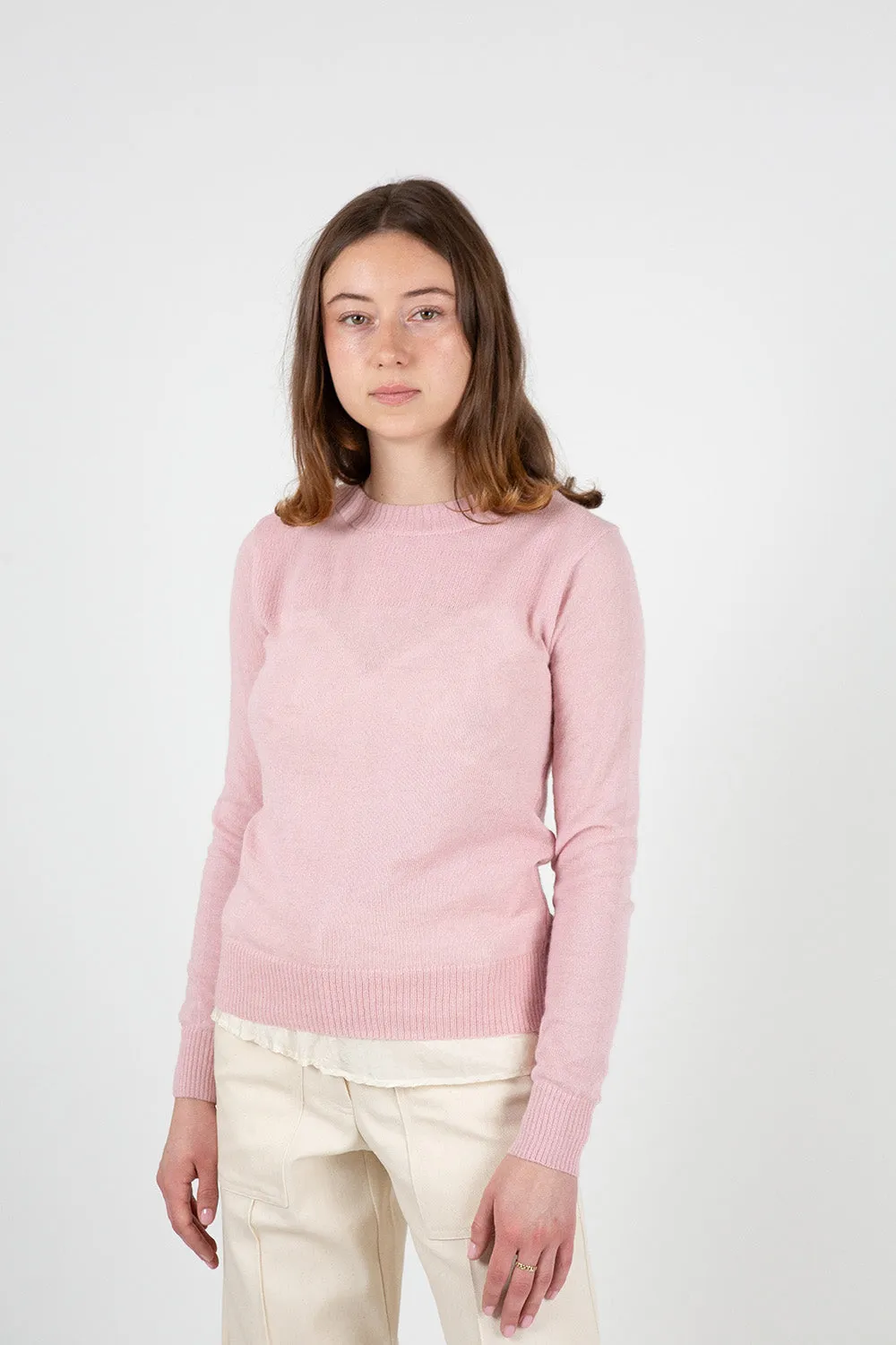 Isla Baby Alpaca Sweater In Rose Quartz