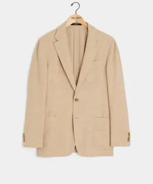Italian Cotton Wool Sport Coat in Wheat