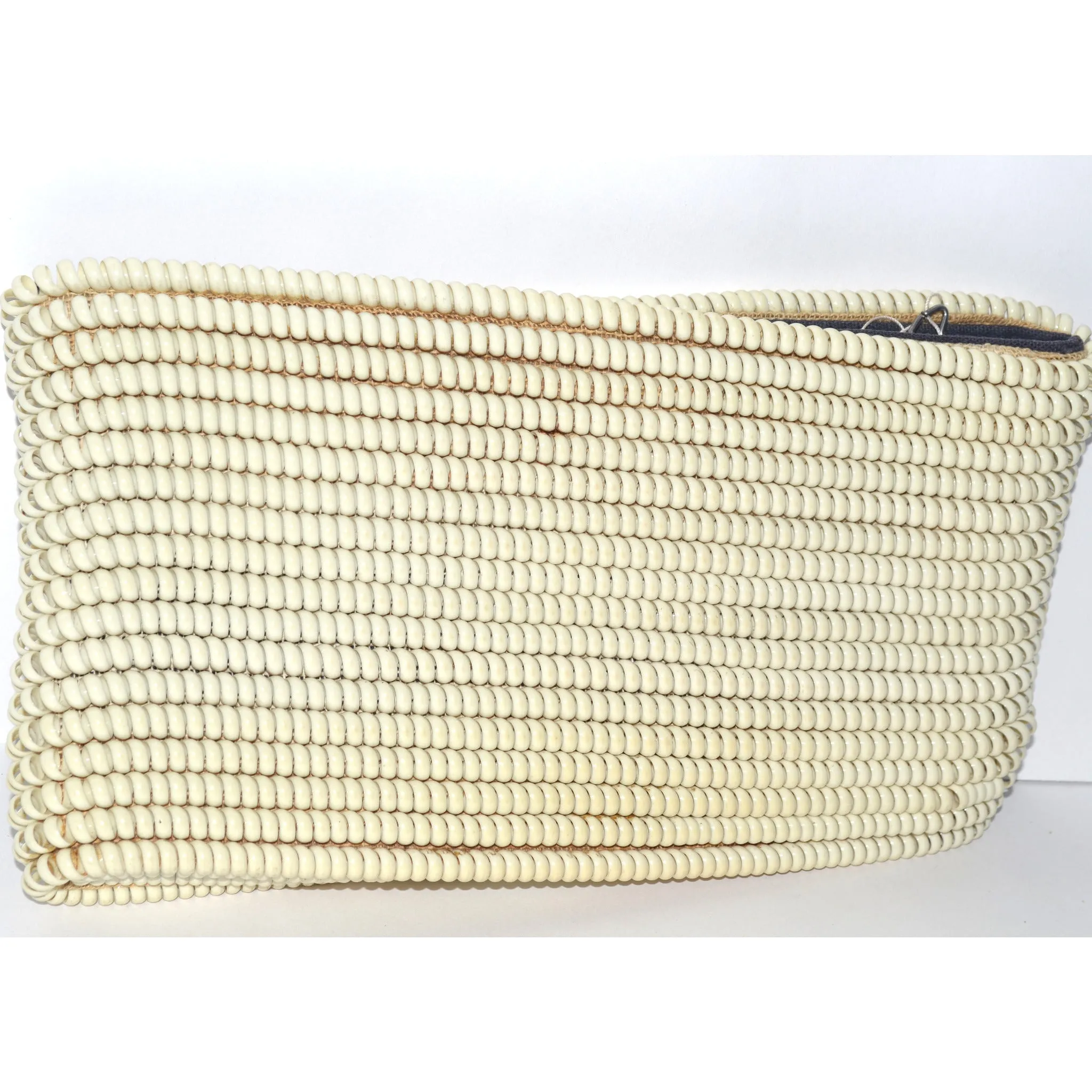 Ivory Telephone Cord Clutch Purse