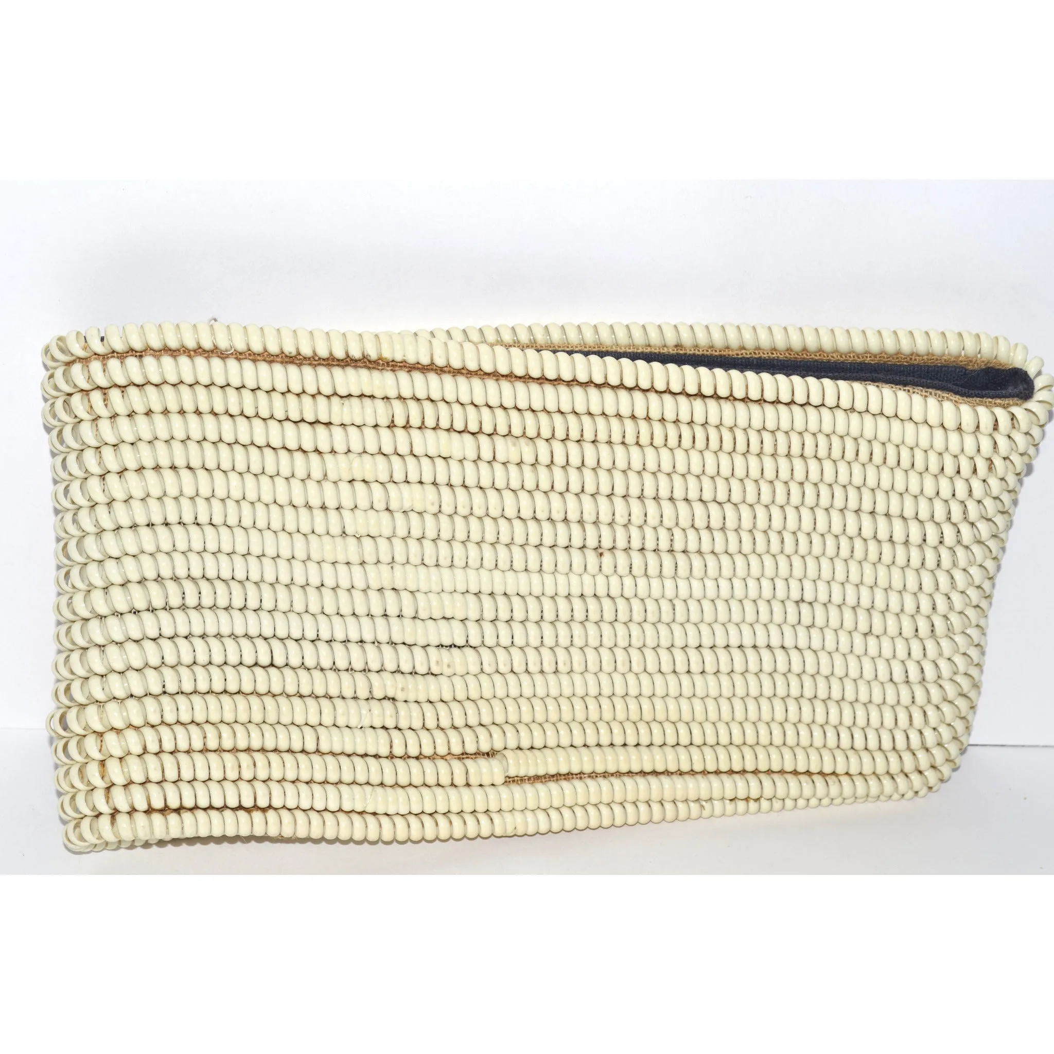 Ivory Telephone Cord Clutch Purse