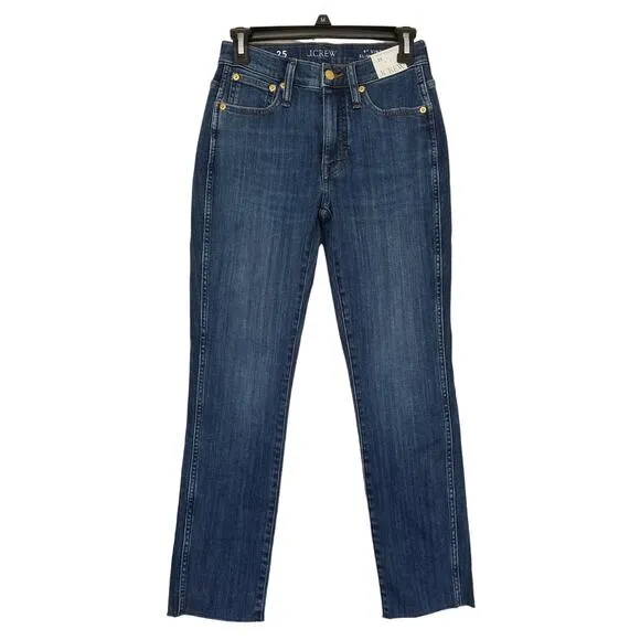 J. Crew 9&quot; Vintage Slim Straight Jean Womens Size 25 Giselle Wash NWT $128 BX766