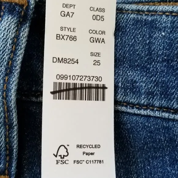 J. Crew 9&quot; Vintage Slim Straight Jean Womens Size 25 Giselle Wash NWT $128 BX766