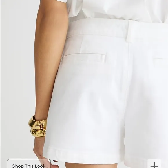 J crew Patch-pocket denim short in white