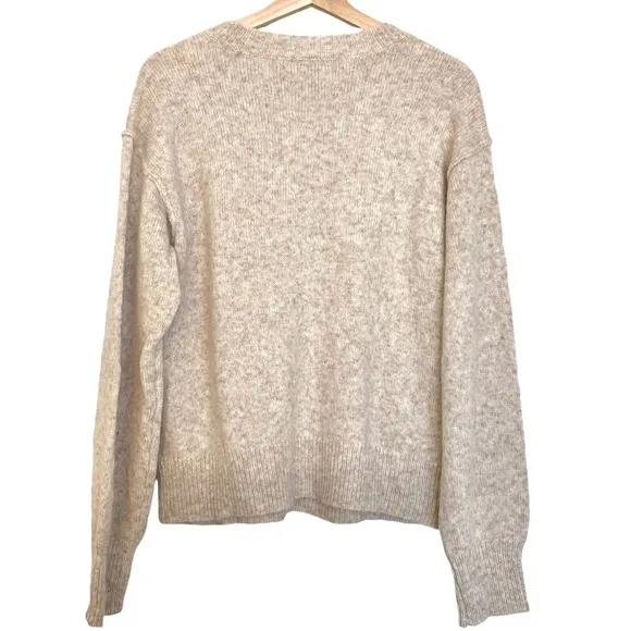 J CREW Relaxed Alpaca Blend Crewneck Pullover Sweater in Oatmeal