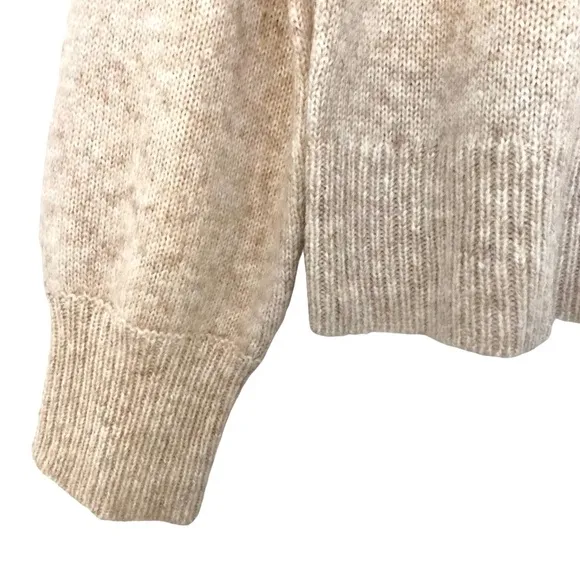 J CREW Relaxed Alpaca Blend Crewneck Pullover Sweater in Oatmeal