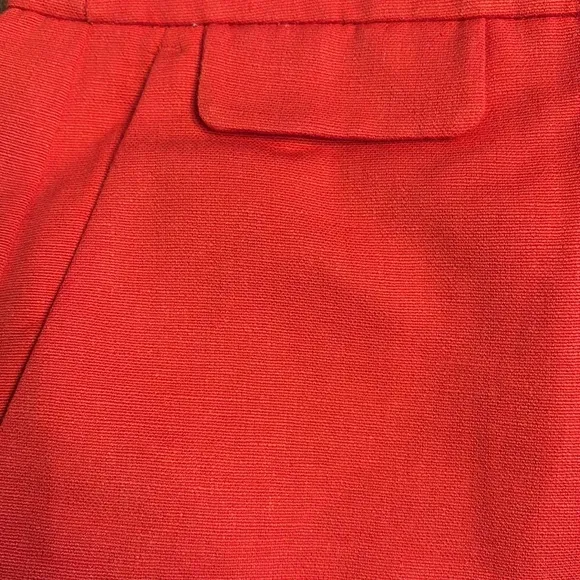 J. Crew Women’s 3&quot; suit short in textured linen blend red Size 12 NWT