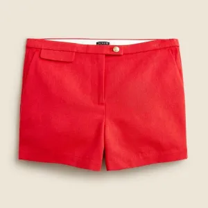 J. Crew Women’s 3&quot; suit short in textured linen blend red Size 12 NWT
