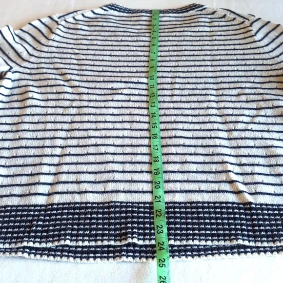 J. Crew Wool Alpaca Blend Striped Long Sleeved Lightweight Sweater Size XL