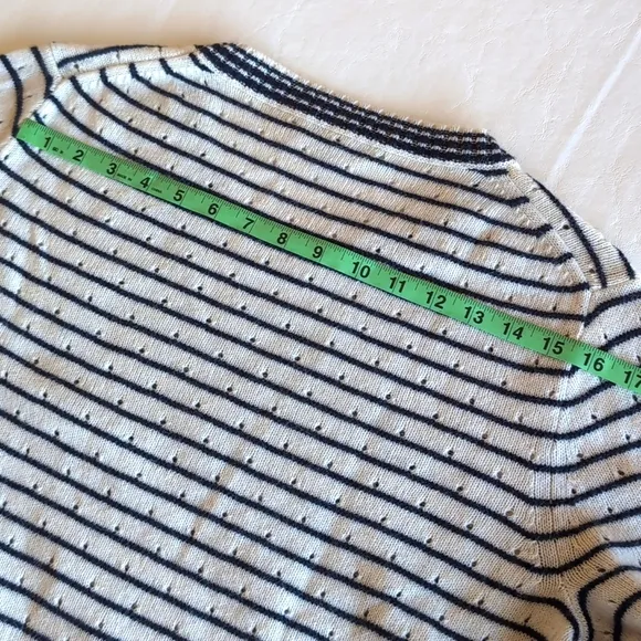 J. Crew Wool Alpaca Blend Striped Long Sleeved Lightweight Sweater Size XL