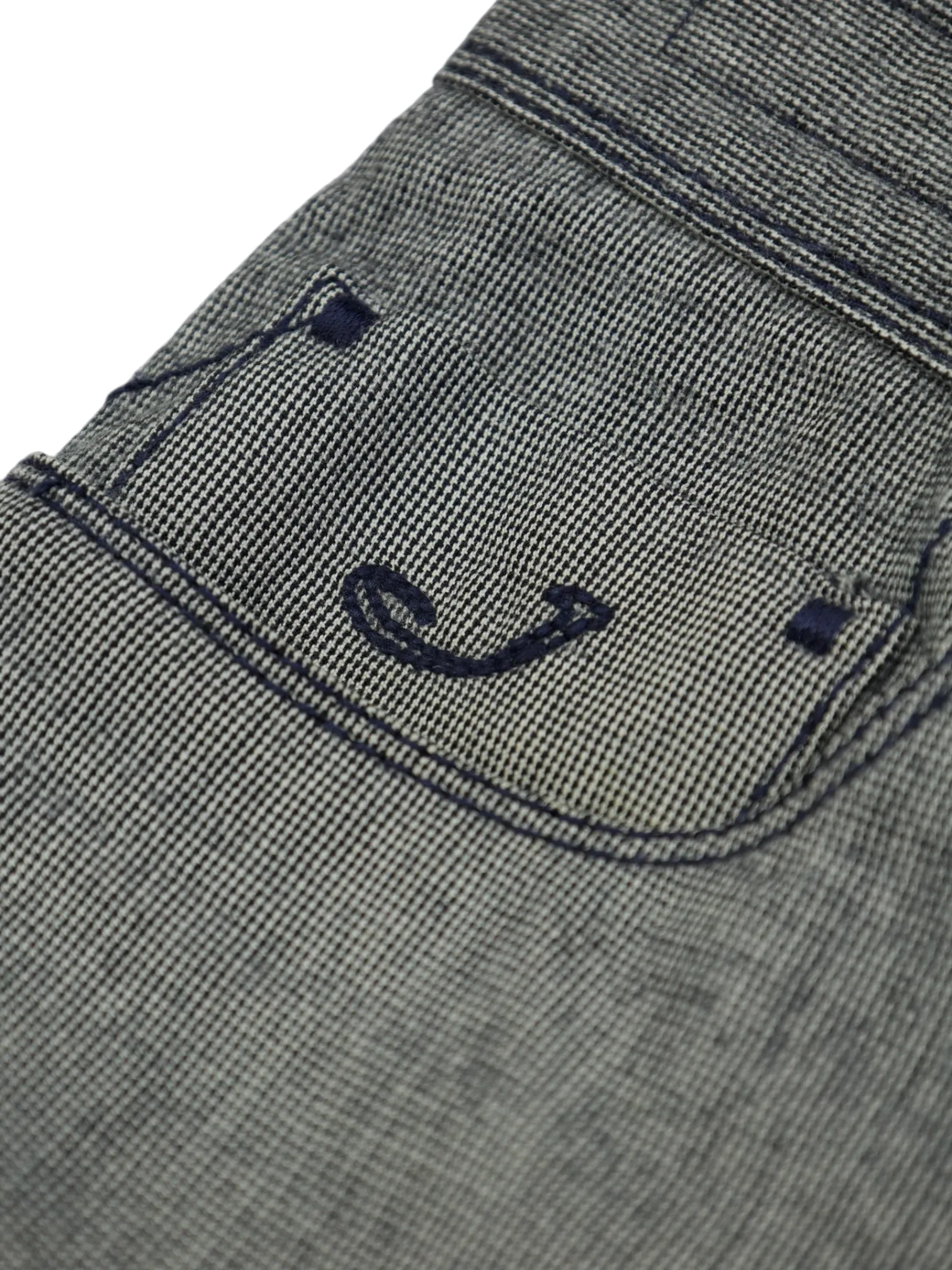 Jacob Cohen Grey Wool Puppytooth 5-Pocket Chino