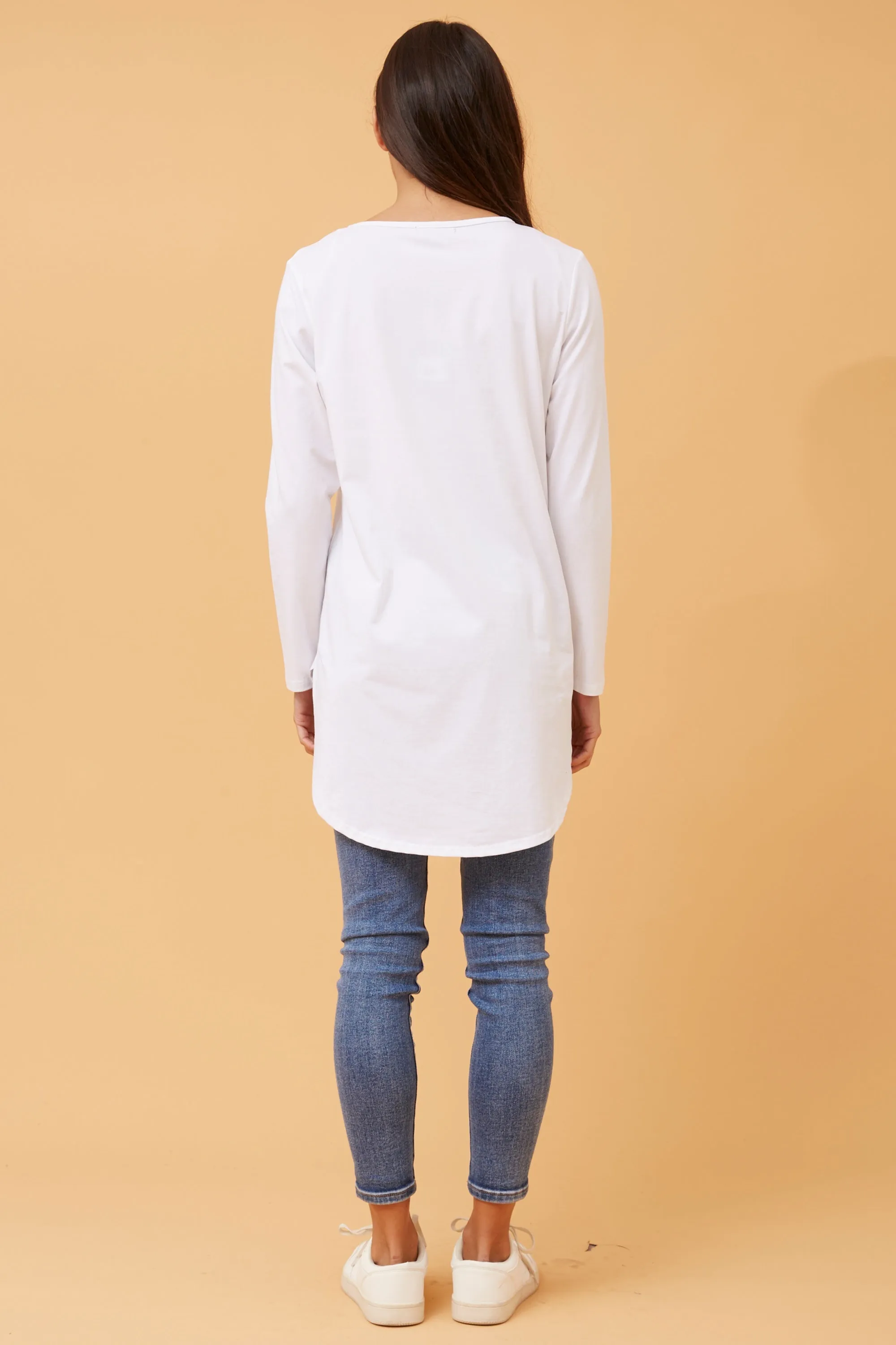 Jadore Long Sleeve T-Shirt White