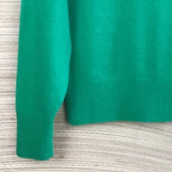 J.CREW Long Sleeve Polo Merino Wool/Alpaca Blend Pullover Sweater In Green Sz XS
