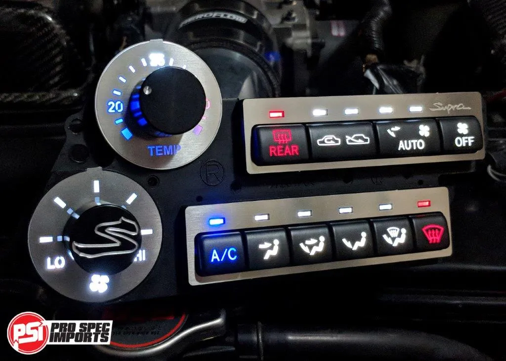 JDM S1 Supra Interior - Brushed Stainless Billet HVAC Deluxe 10pc Combo