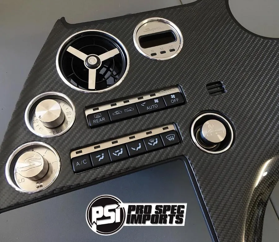 JDM S1 Supra Interior - Brushed Stainless Billet HVAC Deluxe 10pc Combo