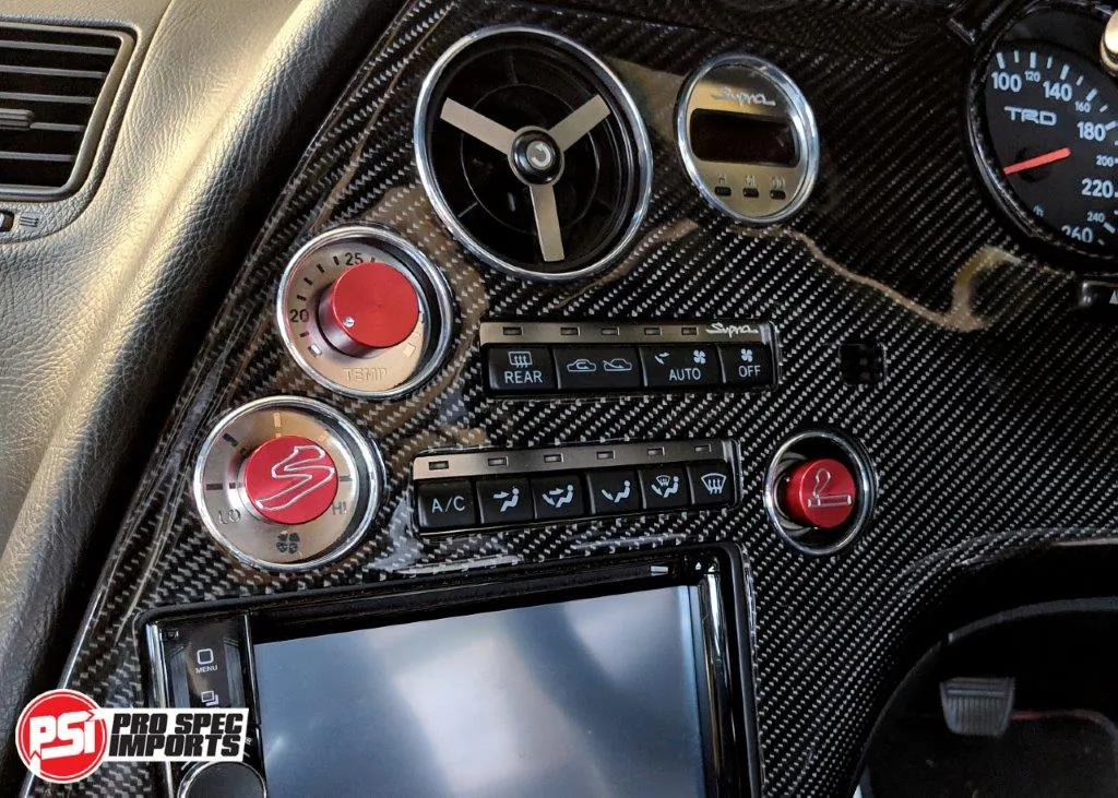 JDM S2 Supra Interior - Brushed Stainless HVAC 9pc Deluxe Combo