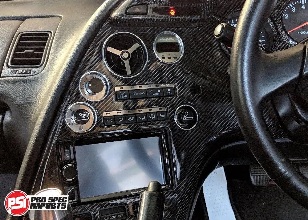 JDM S2 Supra Interior - Brushed Stainless HVAC 9pc Deluxe Combo
