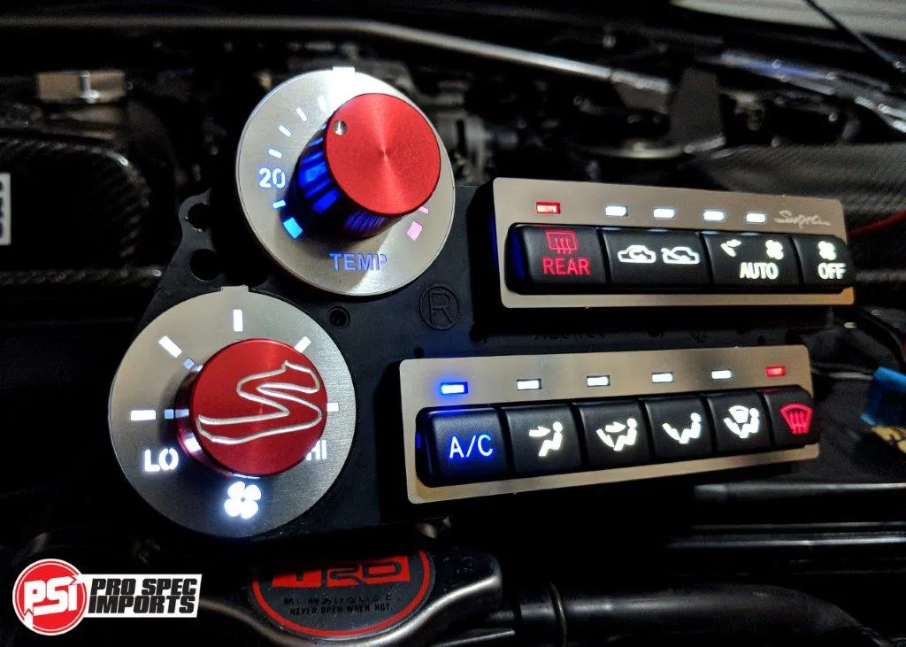 JDM S2 Supra Interior - Brushed Stainless HVAC 9pc Deluxe Combo
