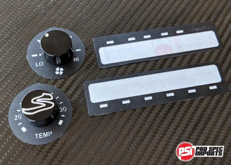JDM S2 Supra Interior - Stealth Black Edition HVAC 9pc Deluxe Combo