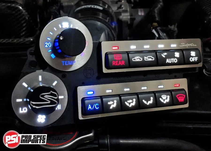 JDM Supra Interior - Brushed Stainless HVAC 6pcs Combo