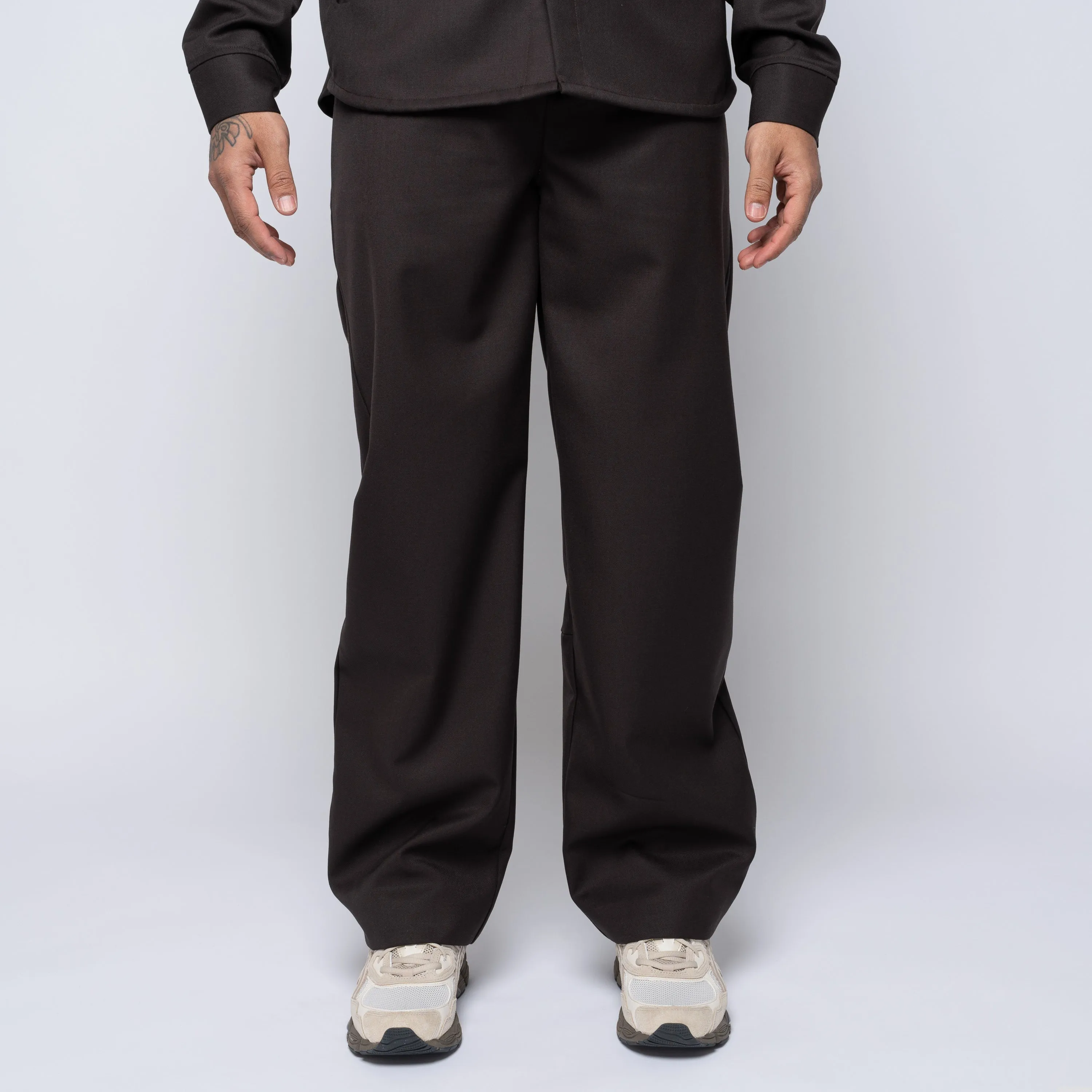 Jeongli Twill Dart Trouser Brown