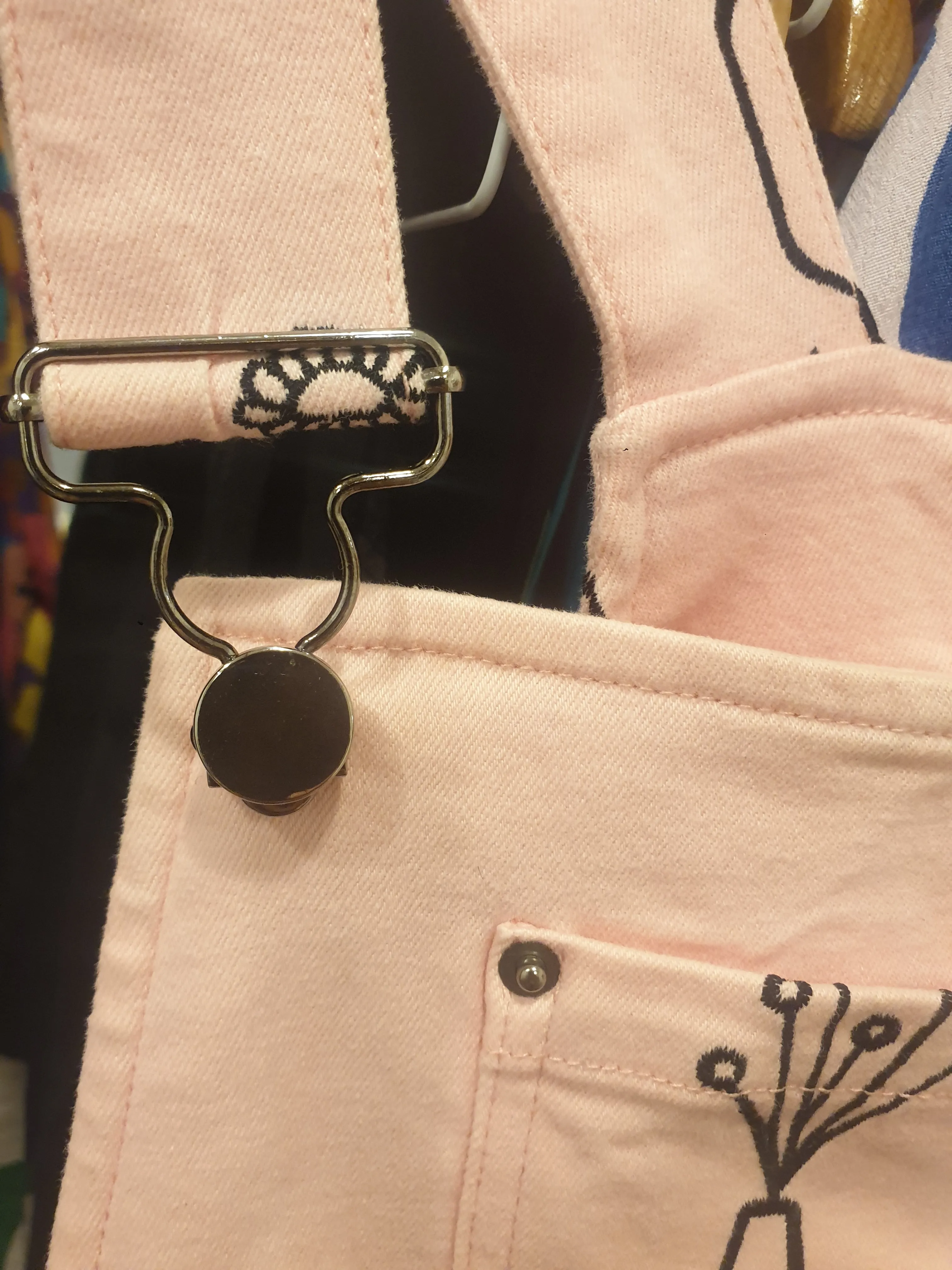 Jericho Road pink emroydered pinafore dress size 18