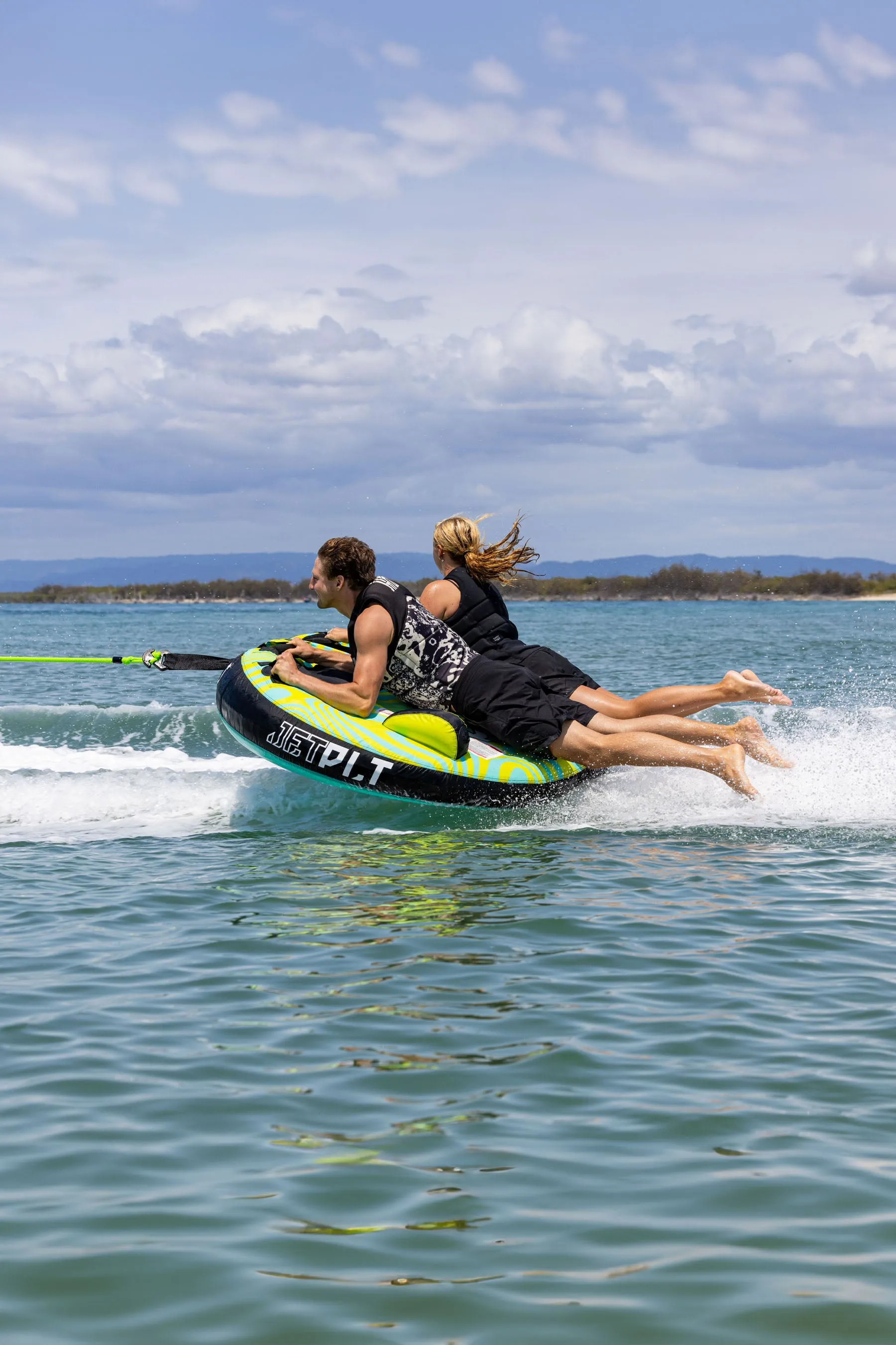 Jetpilot Skimmer 2 Person Towable Tube - Green/Teal