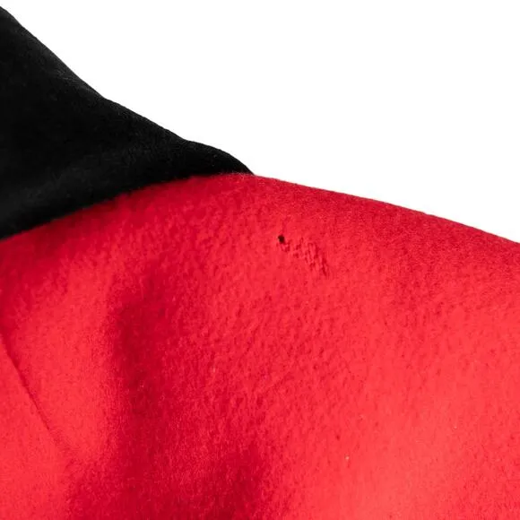 JG Hook Red Black Classic Vintage Wool Overcoat Petite XL
