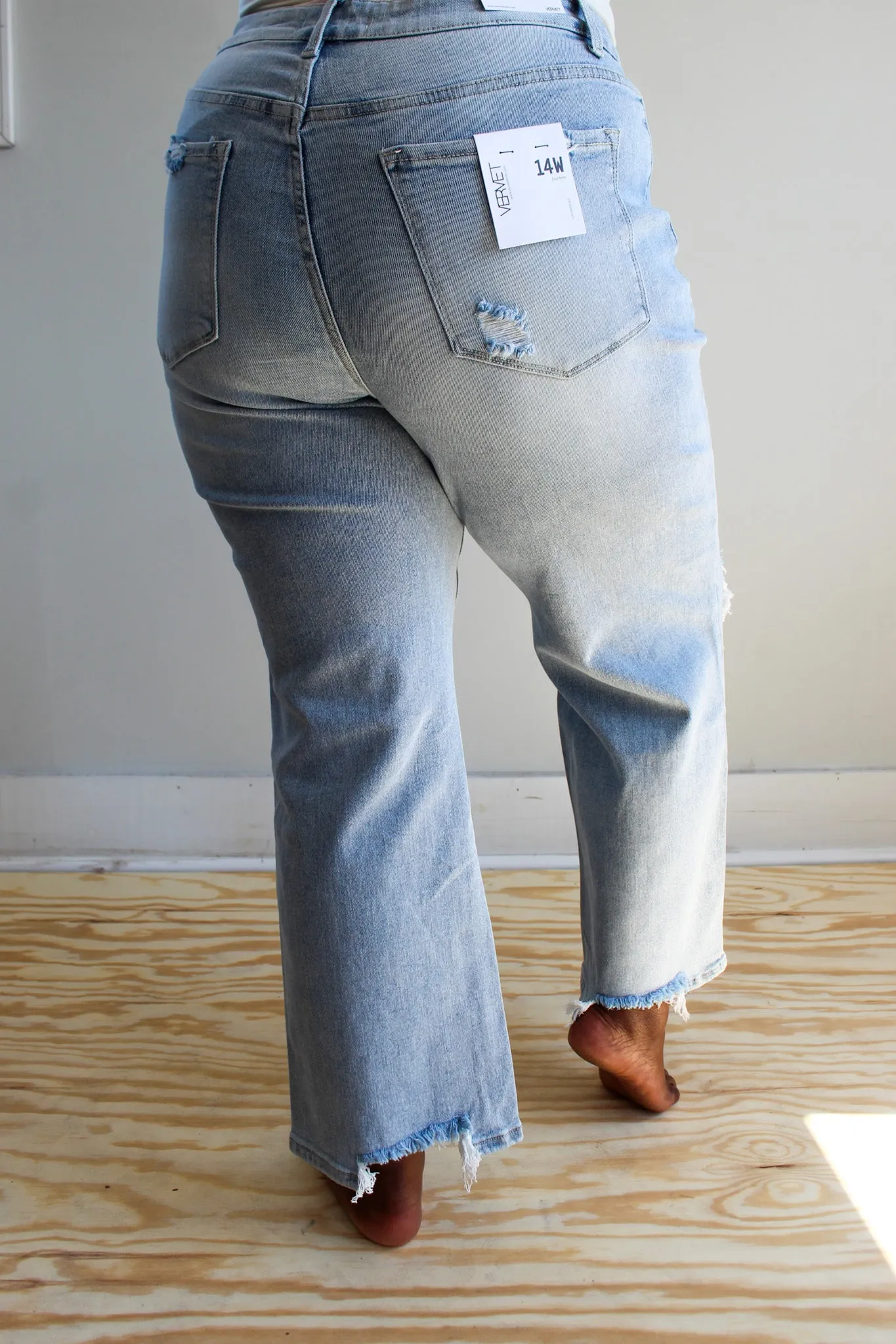 Jodie 90’s Distressed Jean • Light Vintage - PLUS