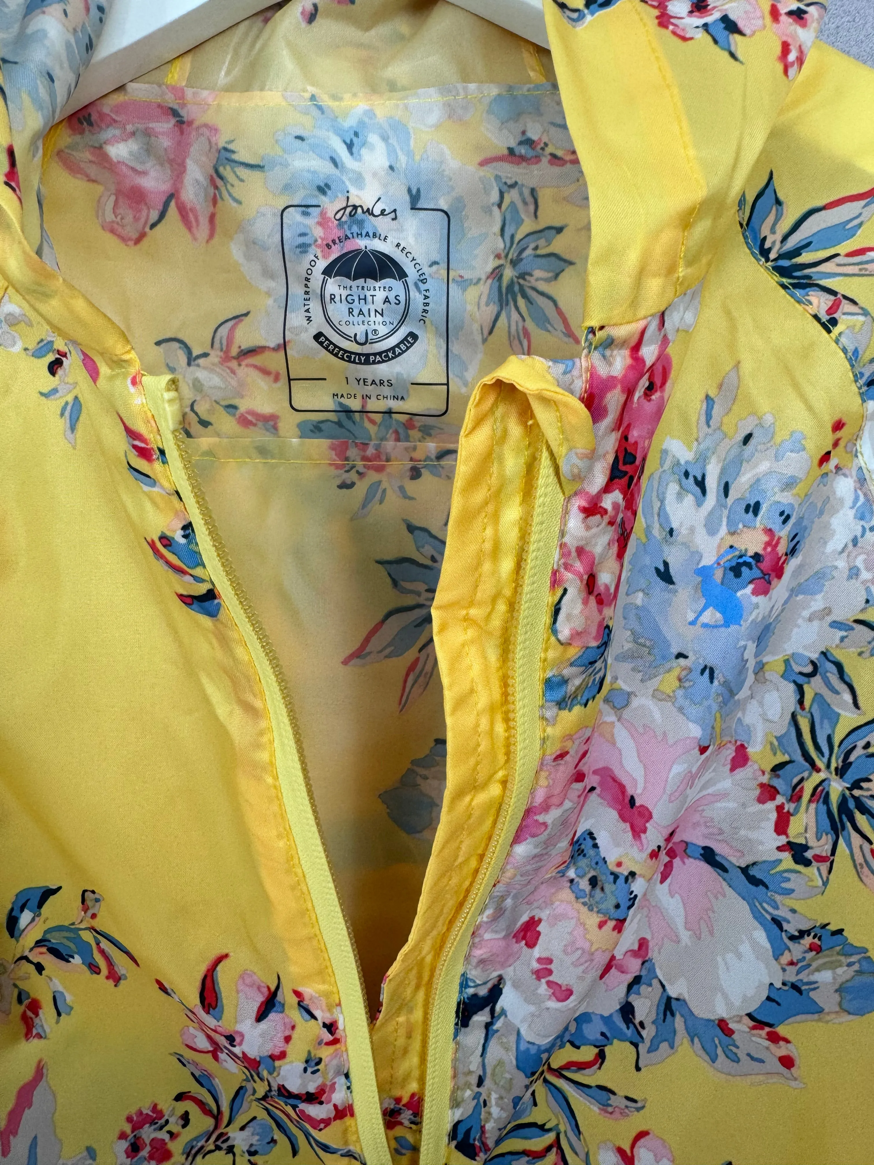 Joules Yellow Pack-away Splash Suit 1 year